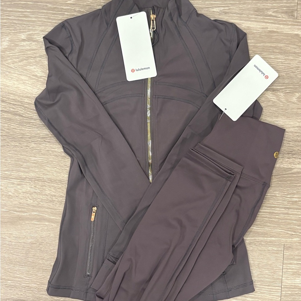 Lululemon Matching Set | Define Jacket + High Rise Leggings | Gray | NWT Size 6